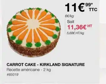 Costco Carrot cake - kirkland signature offre