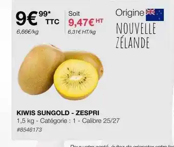 Kiwis sungold - zespri
