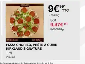 Pizza chorizo, prĂȘte Ă cuire kirkland signature