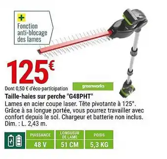 Gamm vert Taille-haies sur perche offre