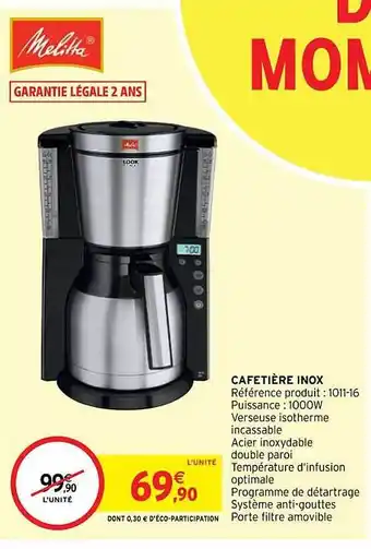 Cafetière inox melika