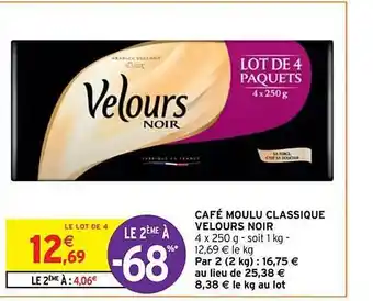 Intermarché Hyper Café moulu classique velours noir offre