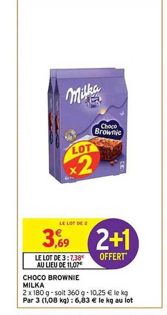 Intermarché Hyper Choco brownie milka offre