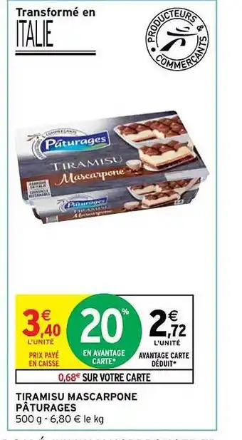 Tiramisu mascarpone pâturages