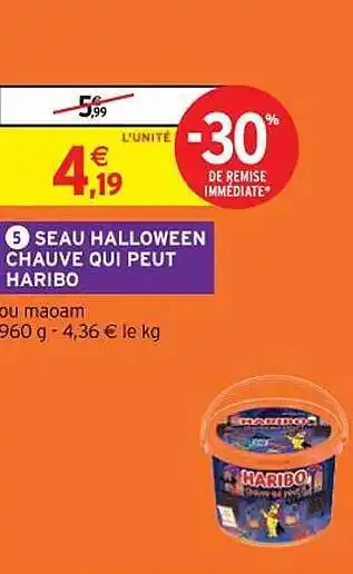 Seau halloween chauve qui peut haribo
