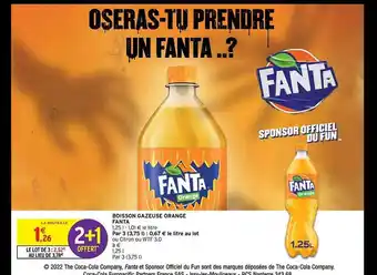 Intermarché Hyper Boisson gazeuse orange fanta offre