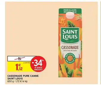 Intermarché Hyper Cassonade pure canne saint louis offre