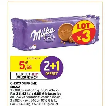 Intermarché Hyper Choco suprême milka offre