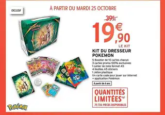 Intermarché Hyper Kit du dresseur pokémon offre