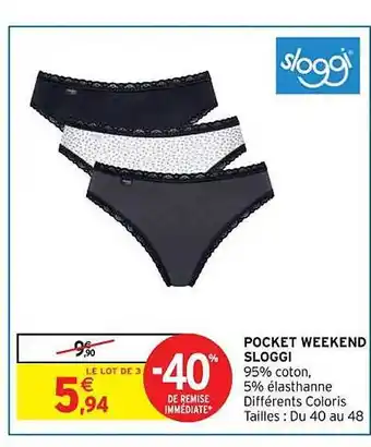 Intermarché Hyper Pocket weekend sloggi offre