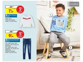 Intermarché Hyper Sweat enfant eldys, pantalon enfant eldys offre