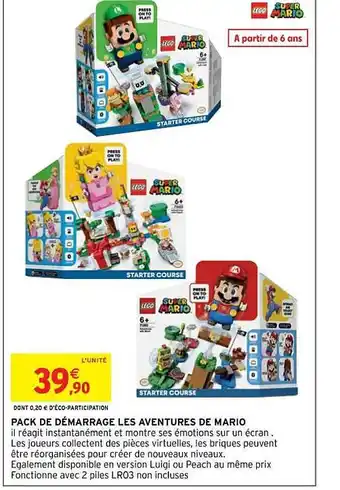 Intermarché Hyper Pack de démarrage les aventures de mario lego super mario offre