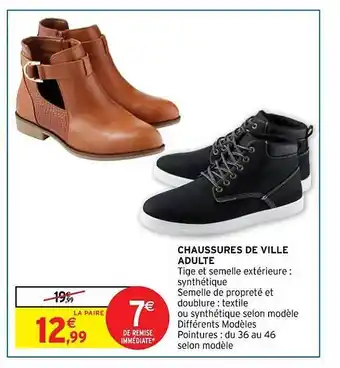 Intermarché Hyper Chaussures de ville adulte offre