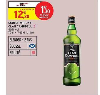Intermarché Hyper Scotch whisky clan campbell offre