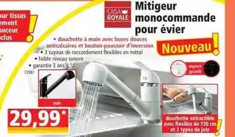 Norma Mitigeur mono commande pour évier casa royale offre
