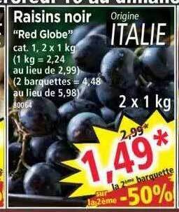 Norma Raisins noir offre
