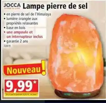Norma Lampe pierre de sel jocca home & life offre