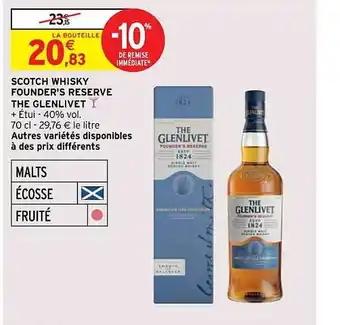 Scotch whisky founder's réserve the glenlivet
