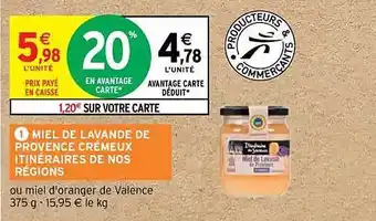 Miel de lavande de provence crémeux itinéraires de nos régions