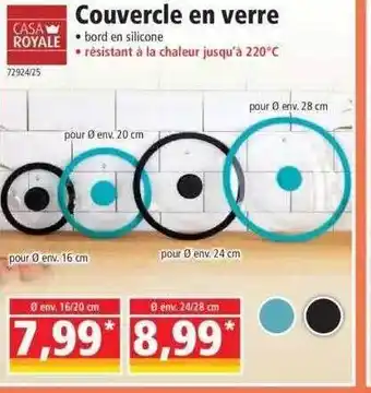 Norma Couvercle en verre casa royale offre
