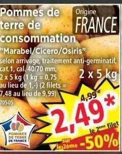 Norma Pommes de terre de consommation offre