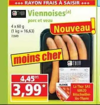 Norma Viennoises porc et veau thur offre