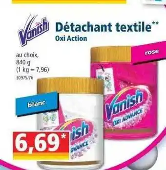 Norma Détachant textile oxi action vanish offre