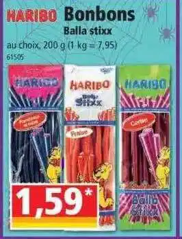 Norma Bonbons balla stixx haribo offre