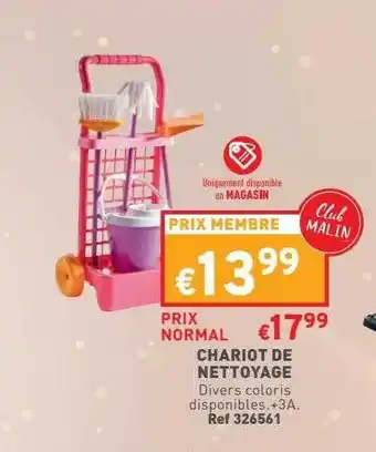 Trafic Chariot de nettoyage offre