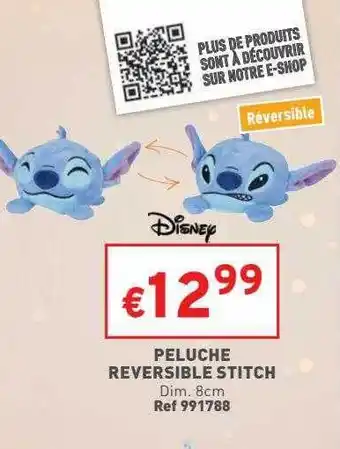 Peluche réversible stitch