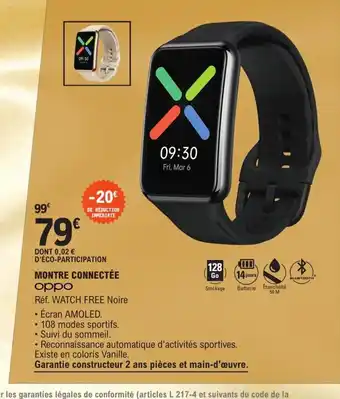 E.Leclerc Oppo Montre Connectée offre