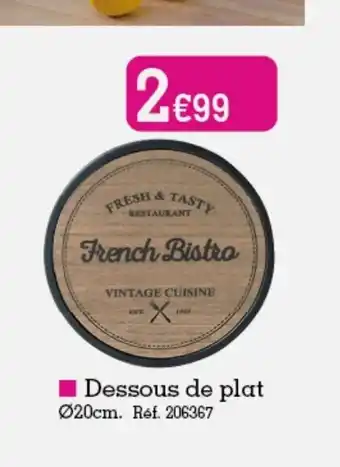 Kandy Dessous De Plat offre