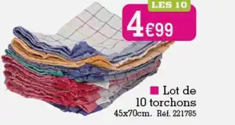 Kandy Lot De 10 Torchons offre