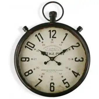 3 suisses 3s. x home - horloge murale métal noir 60x44cm tac - promo la déco offre