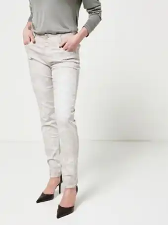 Julie Guerlande Pantalon slim effet délavé - ecru offre