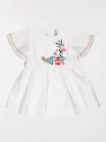 Robe blanche broderie fille (3-24m)