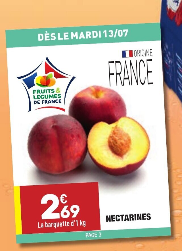 Promo Nectarines chez ALDI