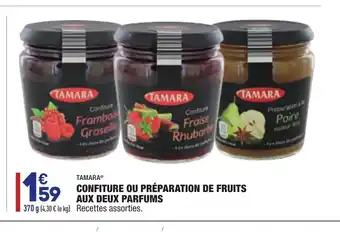 ALDI Confiture Ou Prèparation De Fruits Aux Deux Parfums offre