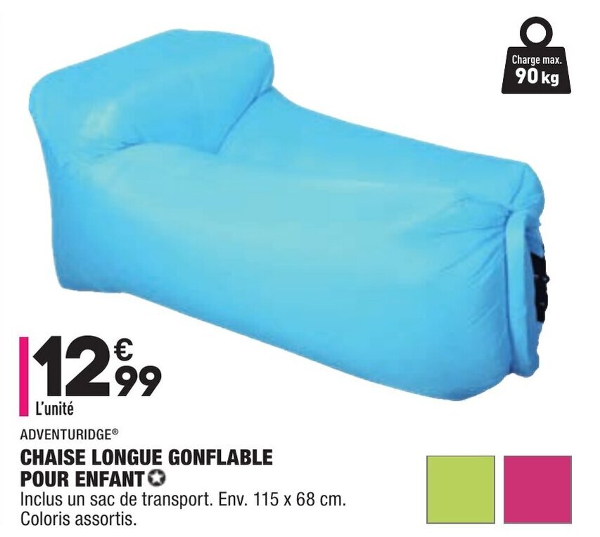 Promo Chaise LOngue Gonflable Pour Enfant chez ALDI