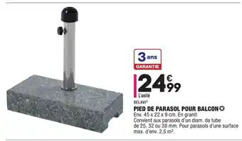 ALDI Pied De Parasol Pour Balcon offre