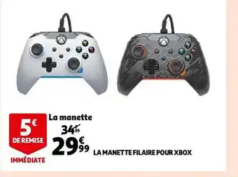 Auchan La manette filaire pour xbox offre