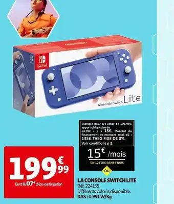Auchan La console switch lite offre