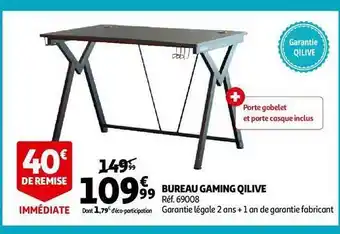 Auchan Bureau gaming qilive offre