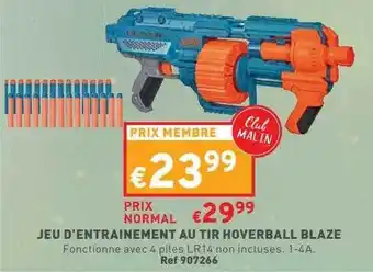 Trafic Jeu d'entrainement au tir hoverball blaze offre