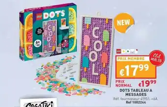 Trafic Dots tableau à messages lego dots offre