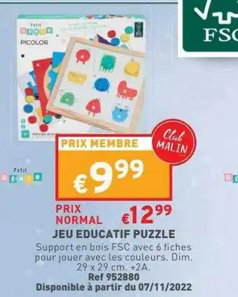 Trafic Jeu éducatif puzzle offre