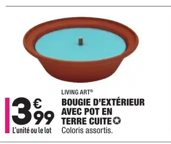 ALDI Bougie D'Extérieur Avec Pot En Terre Cuite offre