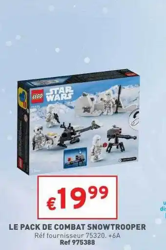 Trafic Le pack de combat snowtrooper lego star wars offre
