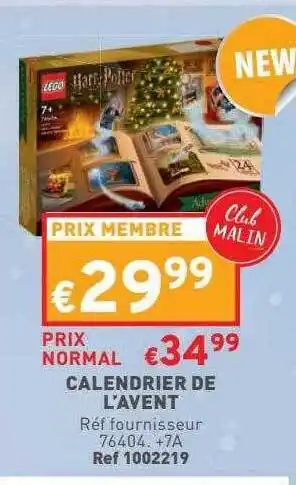 Trafic Calendrier de l'avent offre