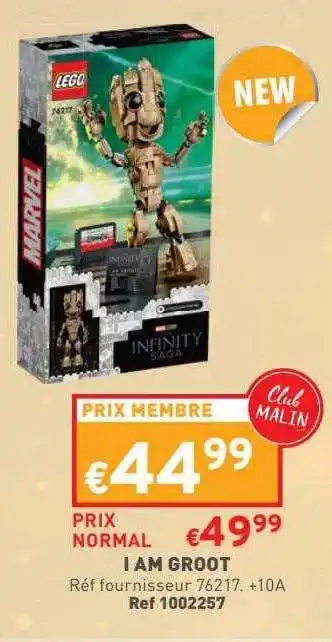 Trafic I am groot lego offre